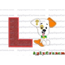 Puppy Bubble Guppies Applique Embroidery Design With Alphabet L