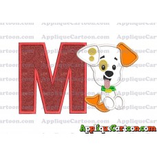 Puppy Bubble Guppies Applique Embroidery Design With Alphabet M