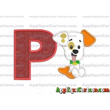Puppy Bubble Guppies Applique Embroidery Design With Alphabet P