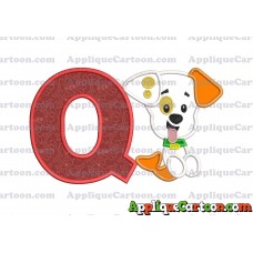 Puppy Bubble Guppies Applique Embroidery Design With Alphabet Q