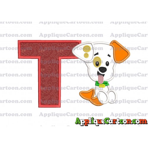 Puppy Bubble Guppies Applique Embroidery Design With Alphabet T