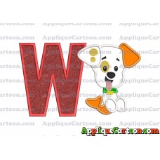 Puppy Bubble Guppies Applique Embroidery Design With Alphabet W
