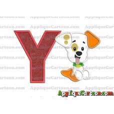 Puppy Bubble Guppies Applique Embroidery Design With Alphabet Y