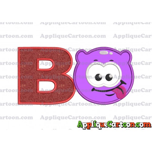 Purple Jelly Applique Embroidery Design With Alphabet B