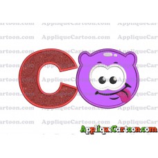 Purple Jelly Applique Embroidery Design With Alphabet C