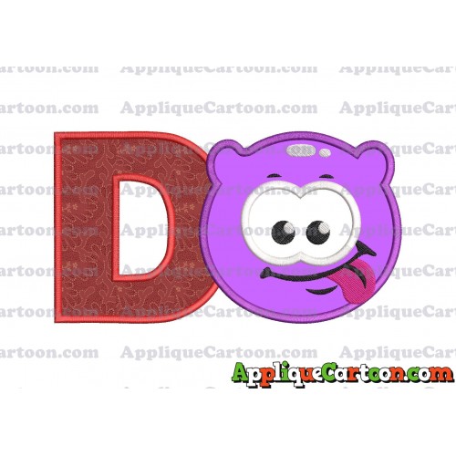 Purple Jelly Applique Embroidery Design With Alphabet D