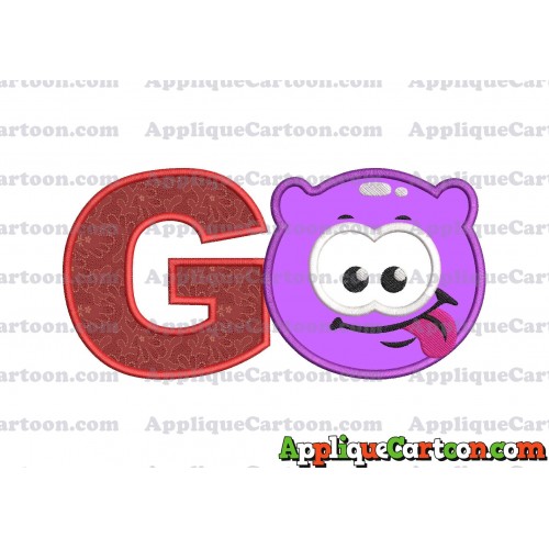 Purple Jelly Applique Embroidery Design With Alphabet G
