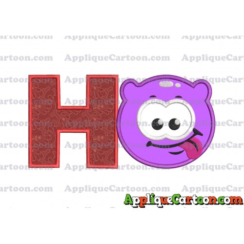 Purple Jelly Applique Embroidery Design With Alphabet H
