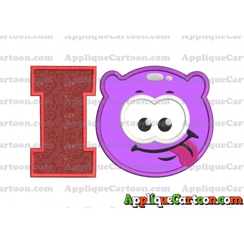 Purple Jelly Applique Embroidery Design With Alphabet I