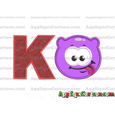 Purple Jelly Applique Embroidery Design With Alphabet K