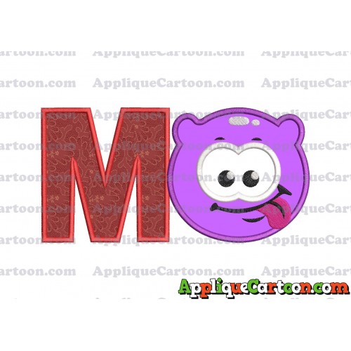 Purple Jelly Applique Embroidery Design With Alphabet M