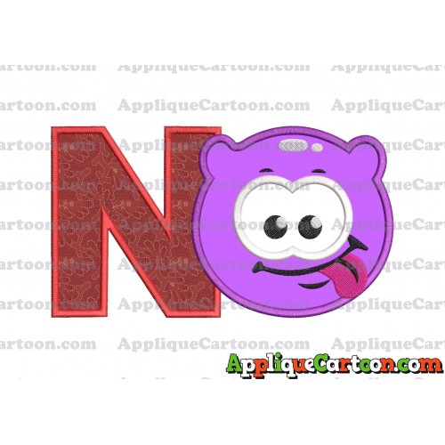Purple Jelly Applique Embroidery Design With Alphabet N