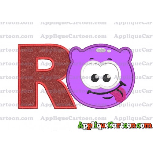 Purple Jelly Applique Embroidery Design With Alphabet R