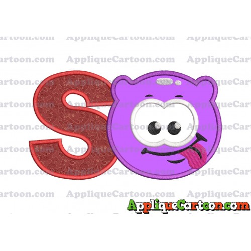 Purple Jelly Applique Embroidery Design With Alphabet S