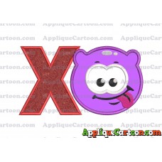 Purple Jelly Applique Embroidery Design With Alphabet X