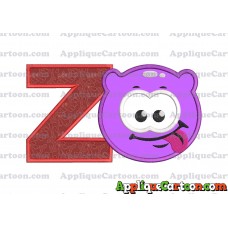 Purple Jelly Applique Embroidery Design With Alphabet Z