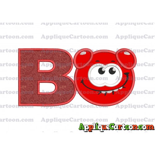 Red Jelly Applique Embroidery Design With Alphabet B