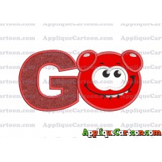 Red Jelly Applique Embroidery Design With Alphabet G