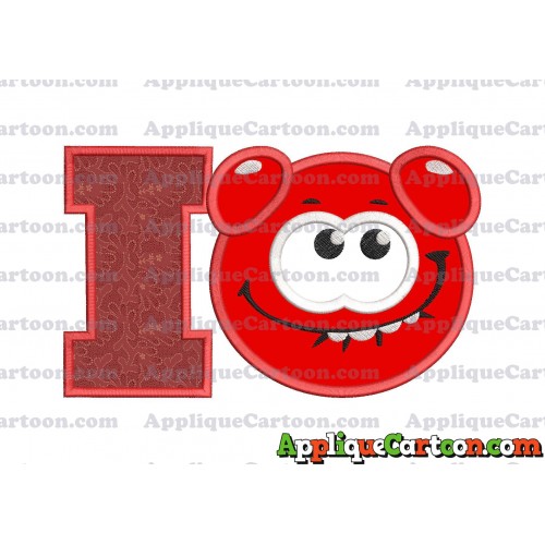 Red Jelly Applique Embroidery Design With Alphabet I
