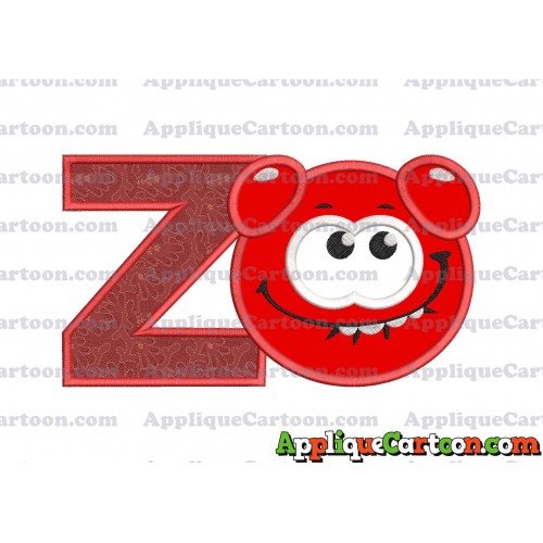 Red Jelly Applique Embroidery Design With Alphabet Z