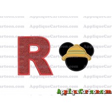 Safari Mickey Mouse Applique Design With Alphabet R