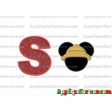 Safari Mickey Mouse Applique Design With Alphabet S