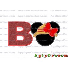Safari Minnie Mouse Applique Design With Alphabet B