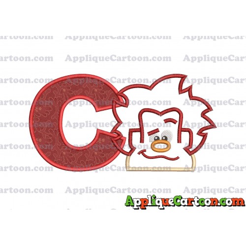 Satin Outline Wreck It Ralph Head Embroidery Design With Alphabet C