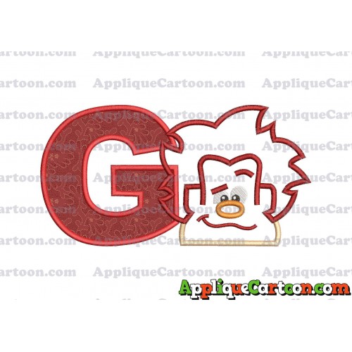 Satin Outline Wreck It Ralph Head Embroidery Design With Alphabet G