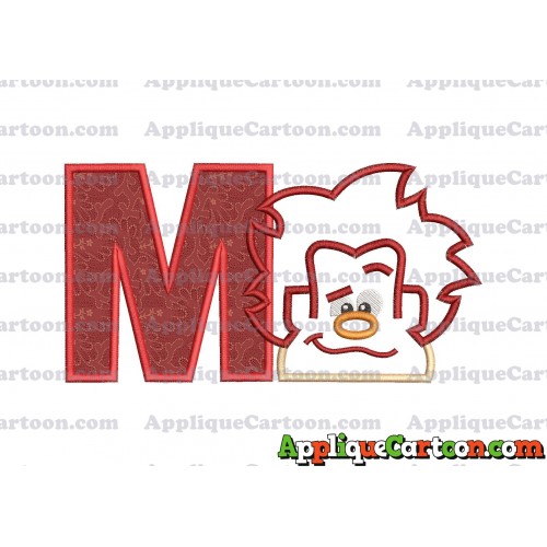 Satin Outline Wreck It Ralph Head Embroidery Design With Alphabet M