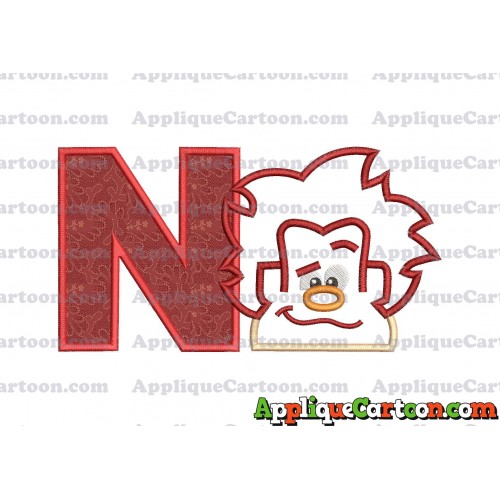 Satin Outline Wreck It Ralph Head Embroidery Design With Alphabet N