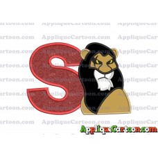 Scar The Lion King Applique Design With Alphabet S