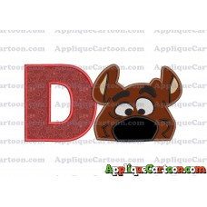 Scooby Doo Applique Embroidery Design With Alphabet D