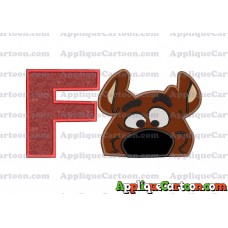 Scooby Doo Applique Embroidery Design With Alphabet F