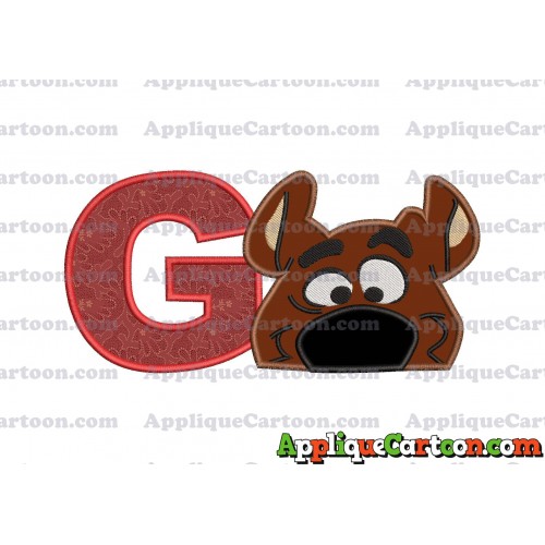 Scooby Doo Applique Embroidery Design With Alphabet G