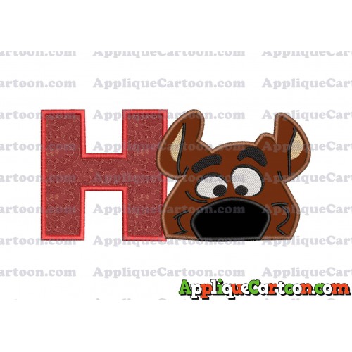Scooby Doo Applique Embroidery Design With Alphabet H