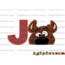 Scooby Doo Applique Embroidery Design With Alphabet J