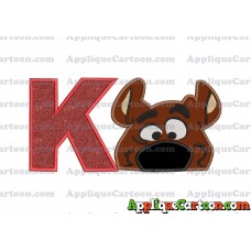 Scooby Doo Applique Embroidery Design With Alphabet K