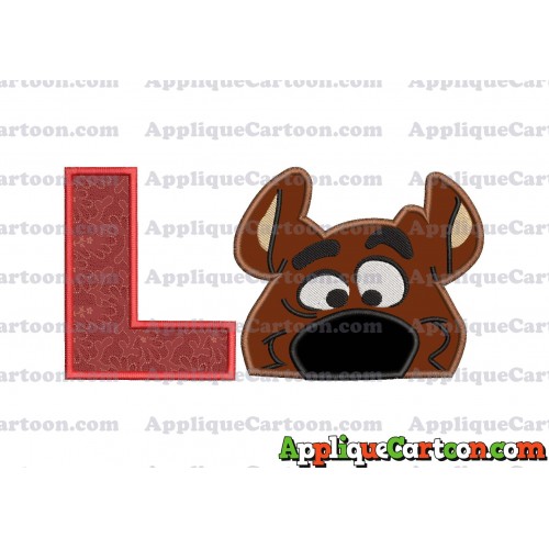Scooby Doo Applique Embroidery Design With Alphabet L