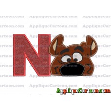 Scooby Doo Applique Embroidery Design With Alphabet N