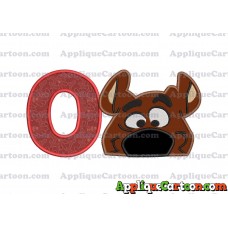 Scooby Doo Applique Embroidery Design With Alphabet O