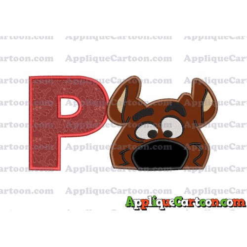 Scooby Doo Applique Embroidery Design With Alphabet P