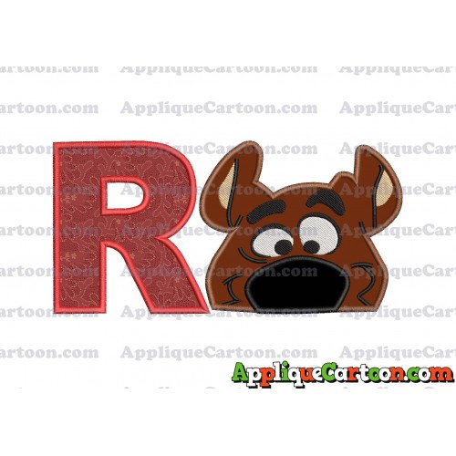 Scooby Doo Applique Embroidery Design With Alphabet R