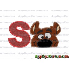 Scooby Doo Applique Embroidery Design With Alphabet S