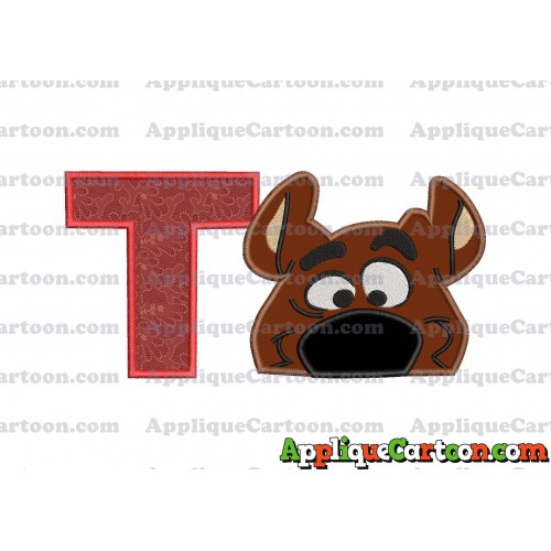 Scooby Doo Applique Embroidery Design With Alphabet T