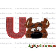 Scooby Doo Applique Embroidery Design With Alphabet U