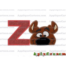 Scooby Doo Applique Embroidery Design With Alphabet Z