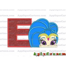 Shimmer and Shine Applique 01 Embroidery Design With Alphabet E