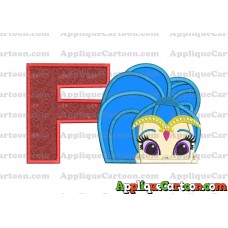 Shimmer and Shine Applique 01 Embroidery Design With Alphabet F