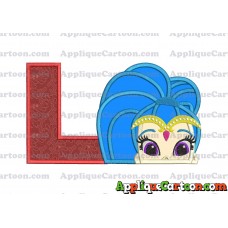 Shimmer and Shine Applique 01 Embroidery Design With Alphabet L